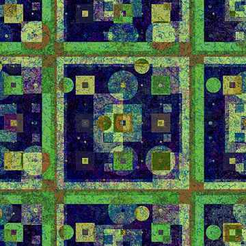 Squabbles 02 - abstracte digitale compositie van Nelson Guerreiro