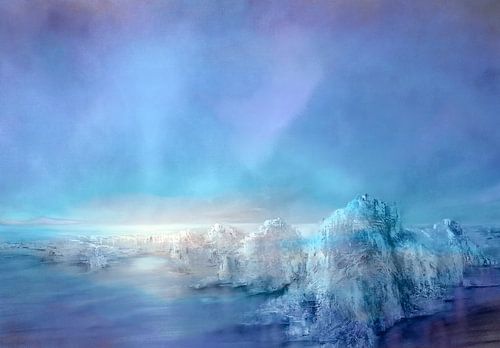 Sonnenaufgang über Island von Annette Schmucker