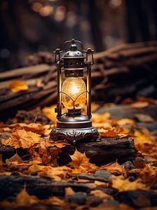 Laterne im Herbst