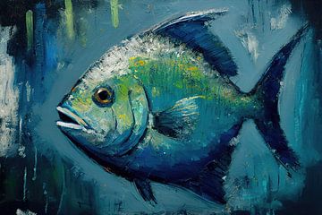 Fisch in Blau von Bert Nijholt