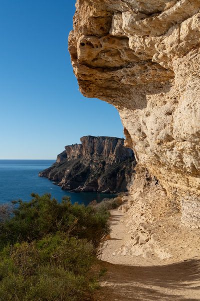 Towering cliffs on the Mediterranean coast by Adriana Mueller