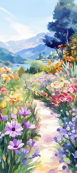 Art du pastel naturel | Splendeur florale par Peinture Abstraite
