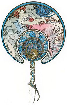 Ontwerp voor een ventilator van Alphonse Mucha van Peter Balan