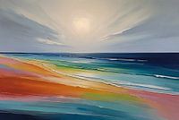 Abstrakter Strand bunt