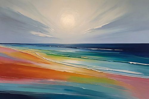 Abstract strand kleurrijk