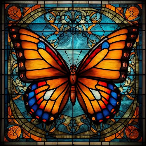 Vlinder van glas-in-lood
