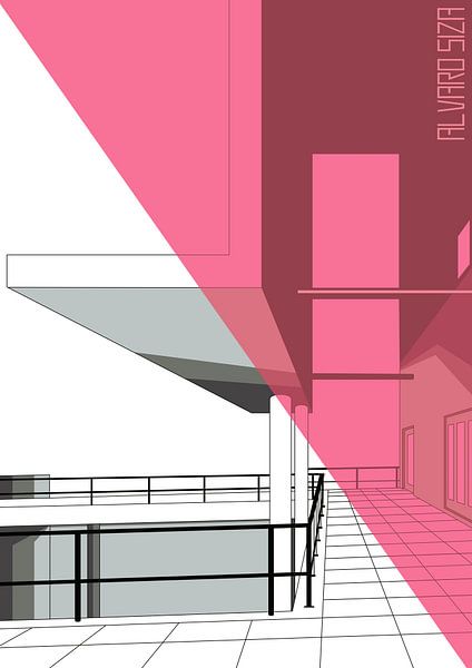 Alvaro Siza 6 - Pink Triangle by TAAIDesign