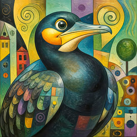 Cormoran effronté sur Jutta Maria Pusl