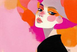 Abstraktes Damengesicht von Wunderbare Kunst