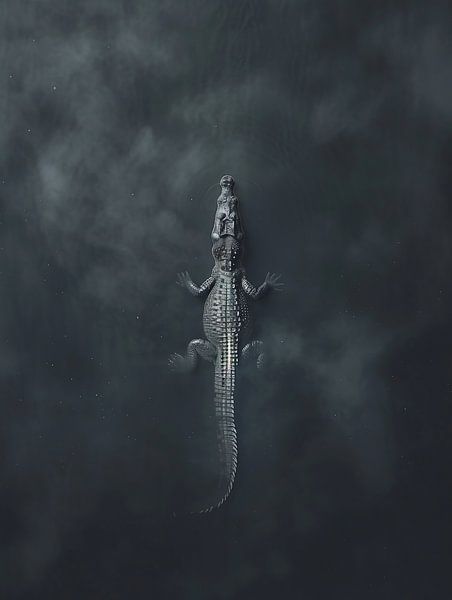 Alligator under water by fernlichtsicht