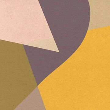 Modern retro. Abstracte en geometrische vormen nr.15 van Dina Dankers