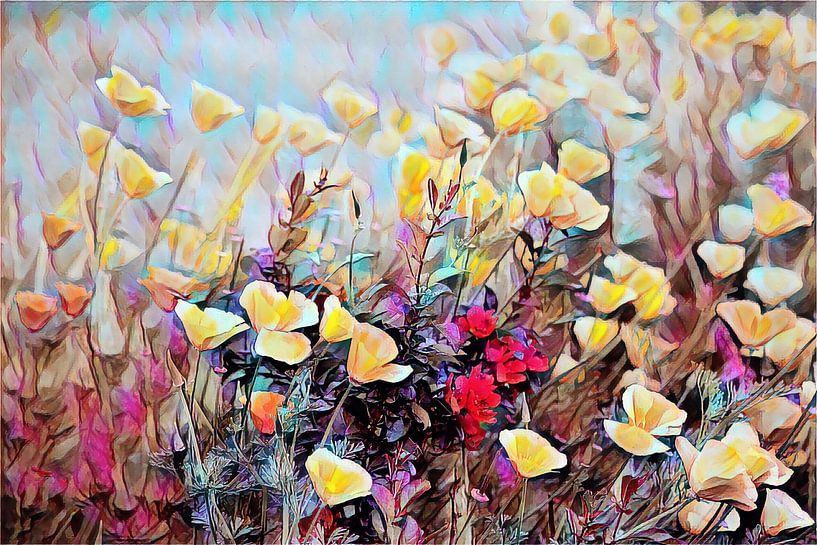 California poppy in the meadow by Patricia Piotrak