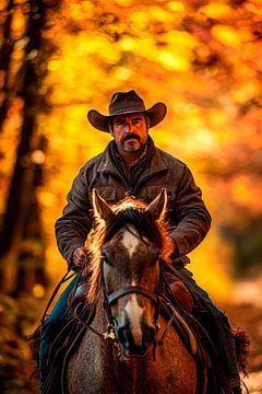 Classic rider autumn by Poster Art Shop