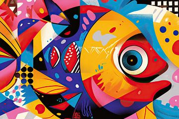 Vis | Speelse Kleurrijke Vis Met Oog