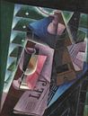 Juan Gris, koffiemolen en glas - 1915 van Atelier Liesjes thumbnail