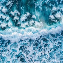 Meereswellen in Bewegung - Inspirierende Naturkunst für Ihr Büro von Poster Art Shop