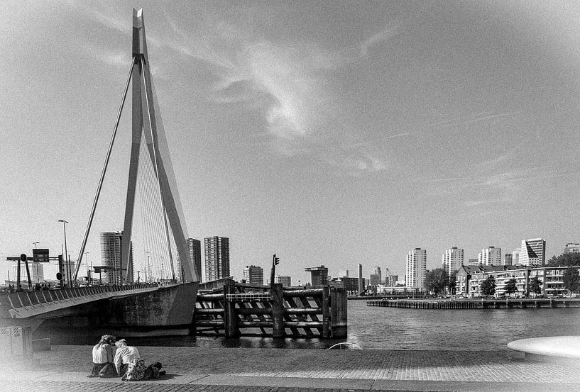 Retro11/ Erasmusbrug, Rotterdam van Henry van Schijndel