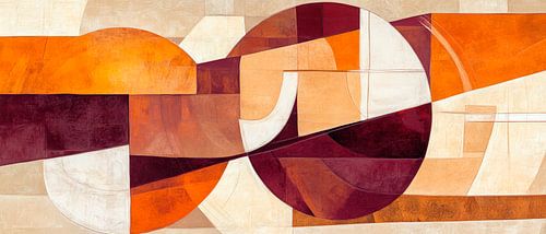 Geometrische harmonie in warme tinten