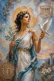 Painting of the Greek goddess Eirene. by Johannes