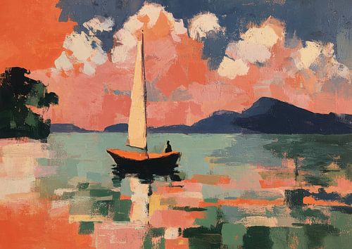Sailboat in the evening light