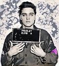 Motiv Portrait Elvis Presley - Mugshot - Pink von Felix von Altersheim Miniaturansicht