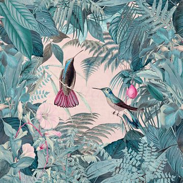Hummingbird tropical garden by Andrea Haase