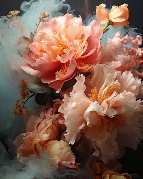 Colourful explosion of flowers "Fragile" by Carla Van Iersel