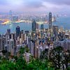 Het uitzicht van Hong Kong van Victoria Peak van Lorena Cirstea