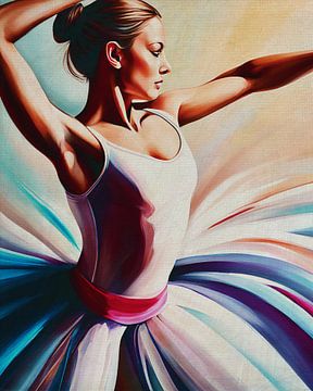 Ballerina dancing confidently by Jan Keteleer