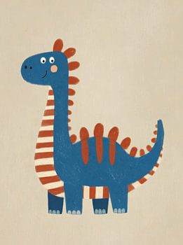Blue Smiling Dinosaur