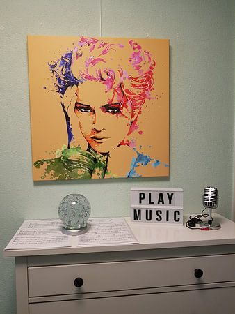 The famous pop singer Madonna drawing