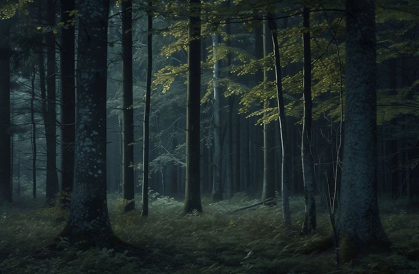 Der Ruf des Herbstes im verwunschenen Wald von fernlichtsicht