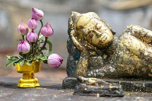 Liegende Buddhastatue, Übergang ins Nirvana, Wat Lokayasutha, Ayutthaya, Thailand
