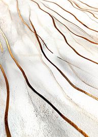 Golden lines white river by JBJart Justyna Jaszke