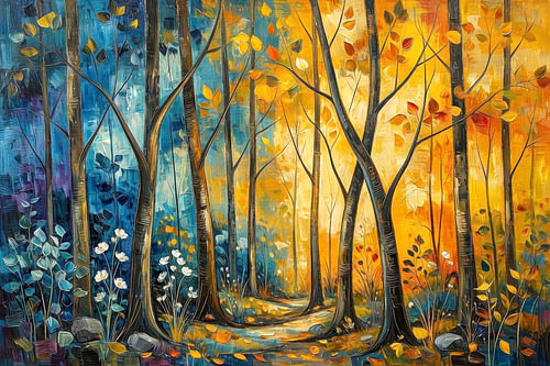 Kleuren in het bos