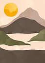 Mountains and rivers van Gisela- Art for You thumbnail