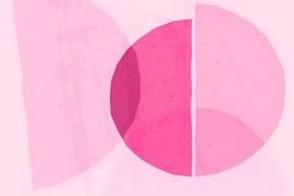 Abstraktion in modernen Rosa Farben von Mad Dog Art