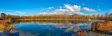 The Lieferinger bathing lake in panorama by Christa Kramer