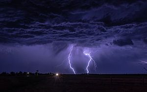 Kansas thunderstorm van Donny Kardienaal