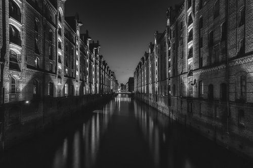 Hamburg - Speicherstadt Zwart en Wit