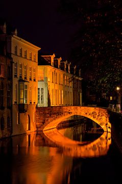 Brugge bij nachte van Diederik Bailleul