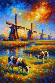 Nederlands landschap schilderij van Johannes