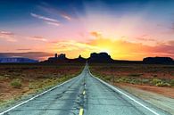 Route vers Monument Valley, USA par Gert Hilbink Aperçu