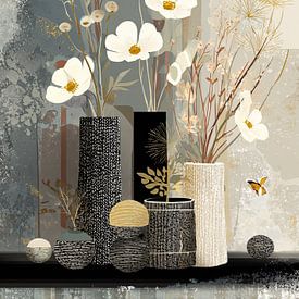 Flower Vases | Elegant Floral Display by Eye catching paintings