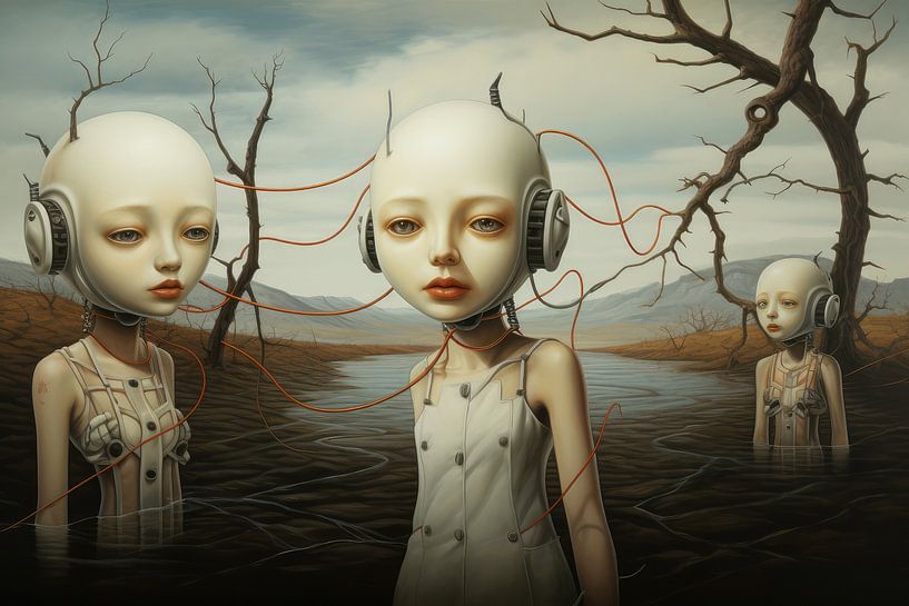 Landscape surreal abstract and bizarre with alien life by Art Bizarre