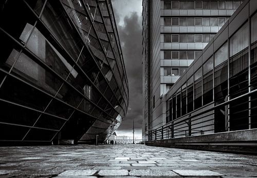 Bremerhaven Architectuur. Zwart-wit fotografie