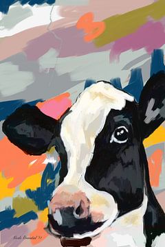 Schilderij van koe van Nicole Habets