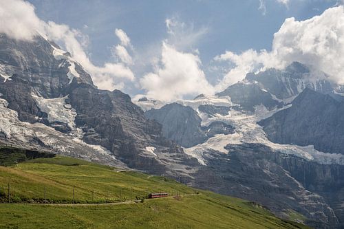 Jungfraubahn op weg naar de Jungfrau.