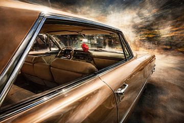 Oldtimer in stedelijke abstractie zonder echte omgeving of herkenbare architectuur van Johnny Flash