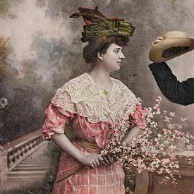 Photo historique colorisée d'un homme et d'une femme en 1906 sur Patricia Hofmeester